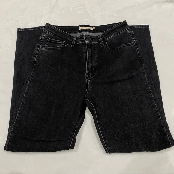 LEVI’S Women’s 721 High Rise Skinny Jeans - distressed black, size W29 L28 - Picture 3 of 12